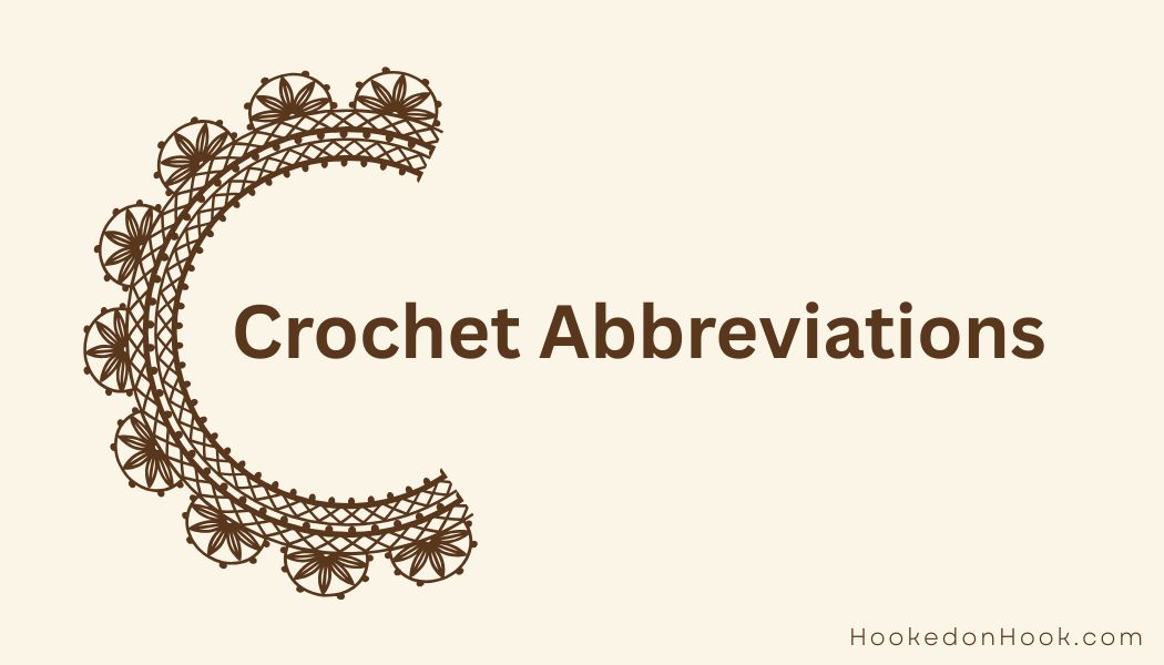 Crochet abbreviations, decorative lace pattern.