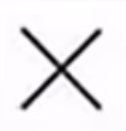 Close X icon.  Close button.