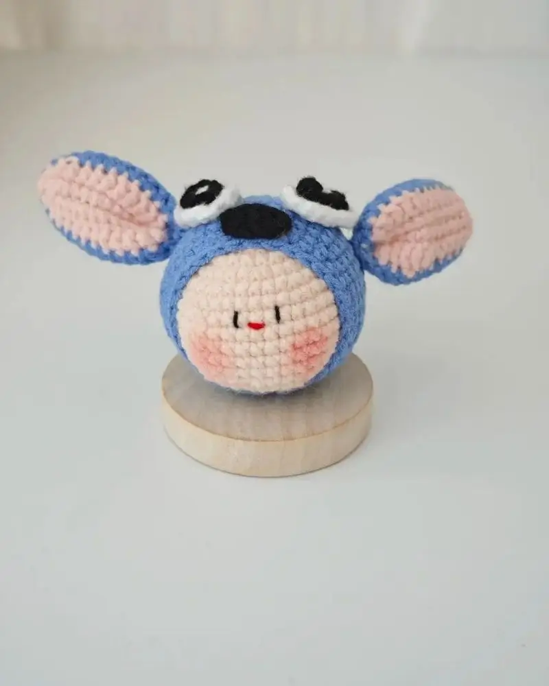 Crocheted Stitch,  blue,  cute,  character.