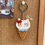 Hello Kitty ice cream cone keychain.