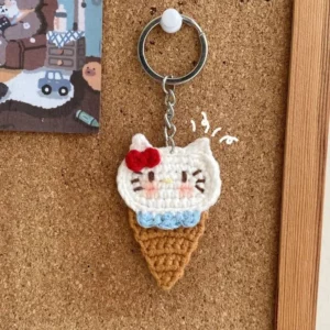 Hello Kitty ice cream cone keychain.